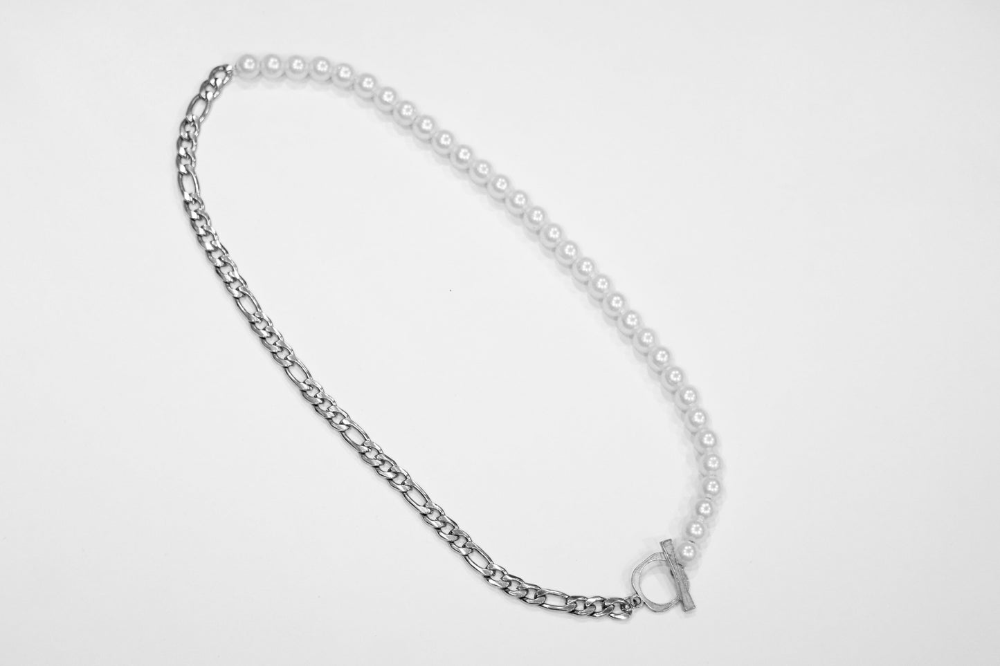 Half & Half Pearl Necklace