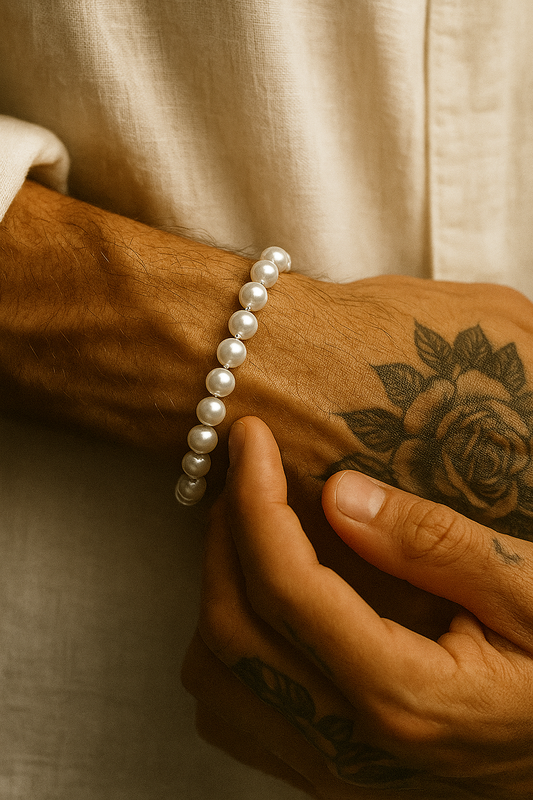 The White Orb (Beads) Bracelet