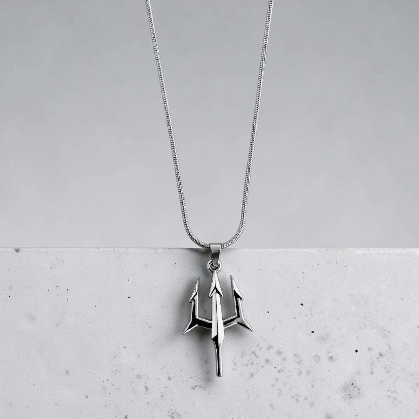 Trident Pendant with Chain