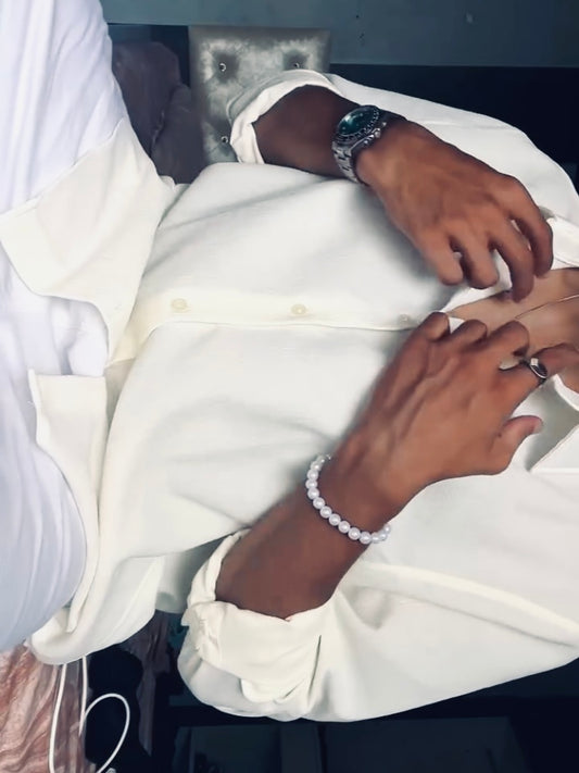 The White Orb (Beads) Bracelet