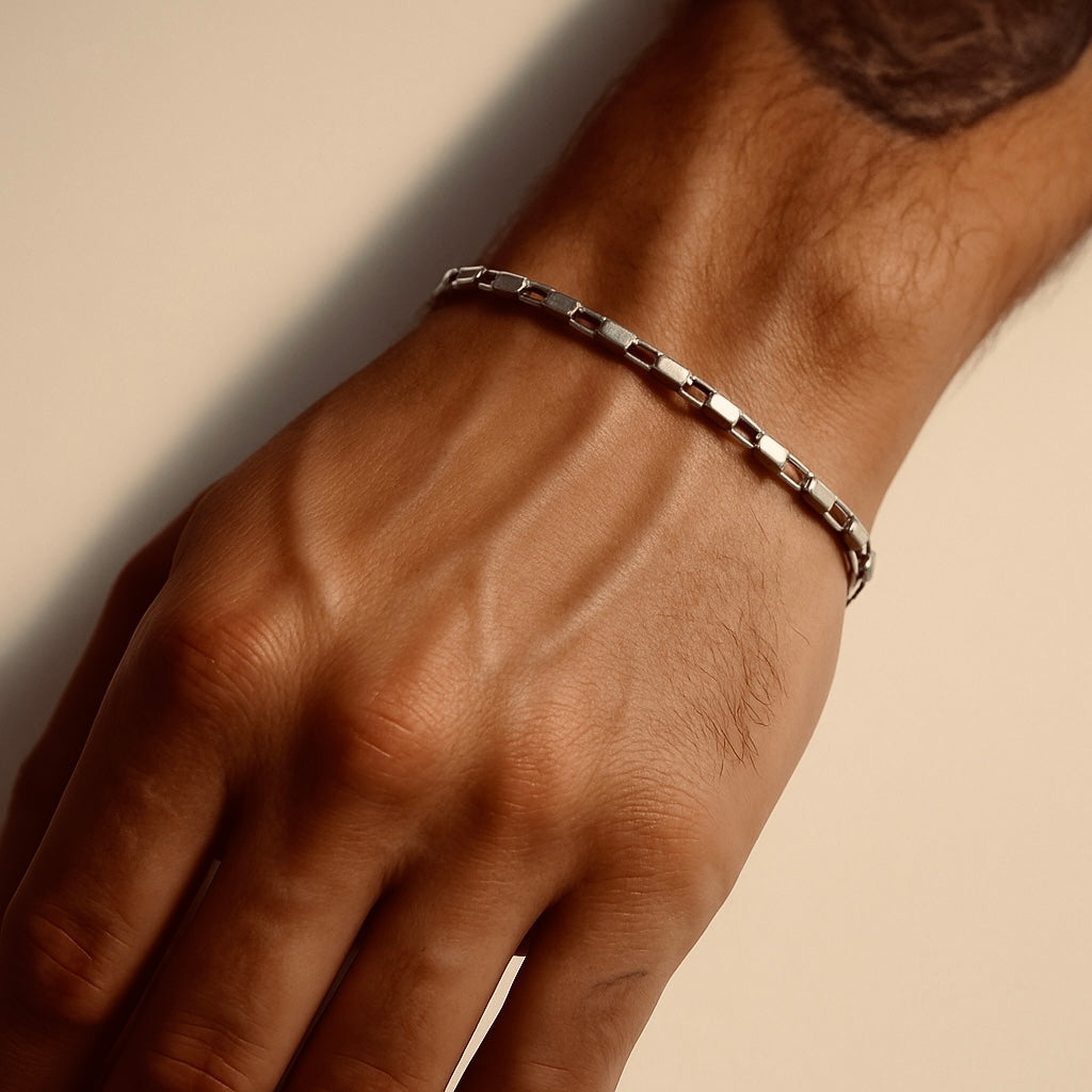 Block Chain Bracelet (Silver)