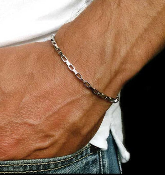 Block Chain Bracelet (Silver)