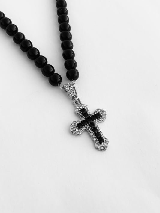 Obsidian Tide Black Pearl Necklace