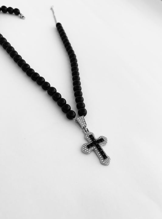 Obsidian Tide Black Pearl Necklace