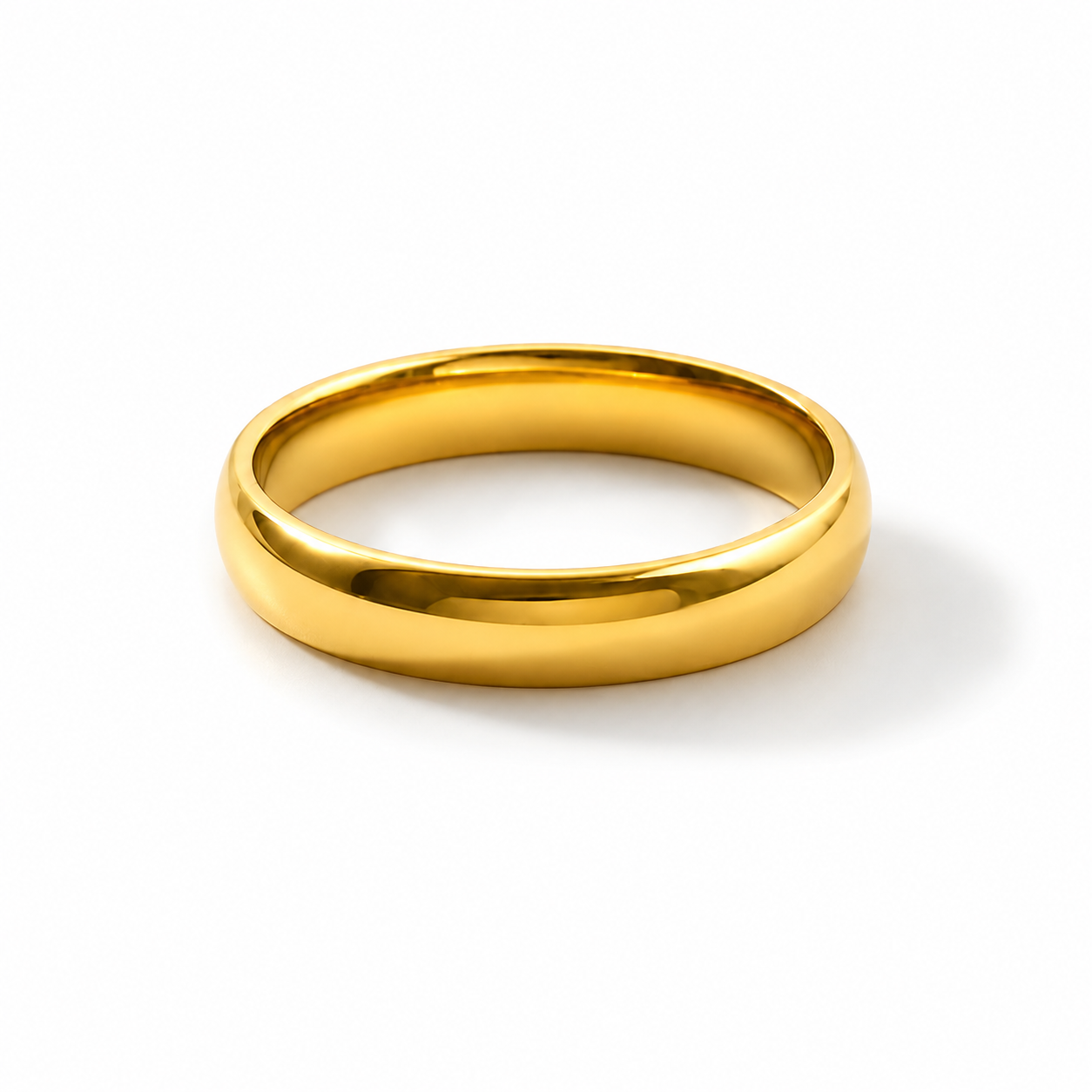 Royal Glow Gold Ring – Minimal Classic Band