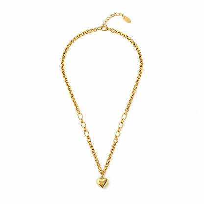 Golden Heart Link Necklace