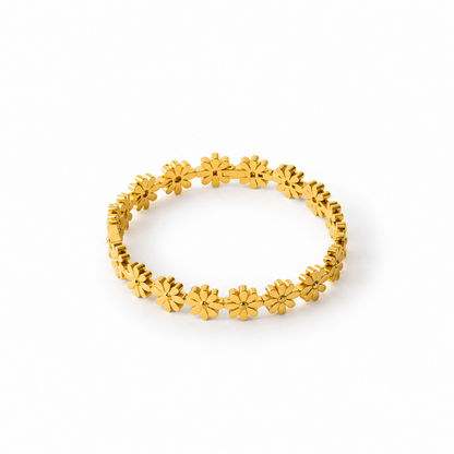 Daisy Flower Chain Bracelet – 18K Gold Plated Demi-Fine