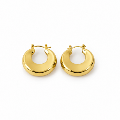 Classic Bold Hoop Earrings – 18K Gold Plated