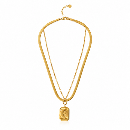 Golden Aura Layered Necklace