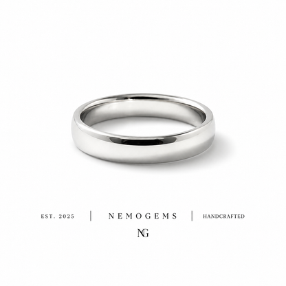 Silver Edge Ring – Minimal Classic Band