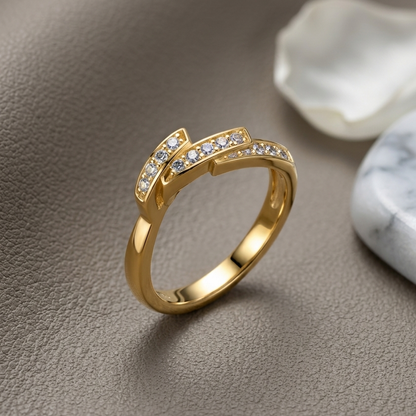 Celeste Pavé Open Band Ring