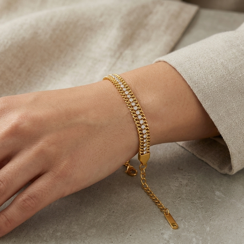 Diamond-Link Tennis Bracelet