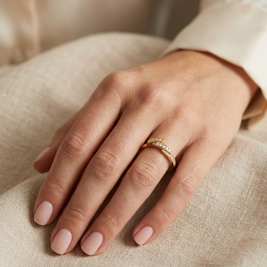 Celeste Pavé Open Band Ring