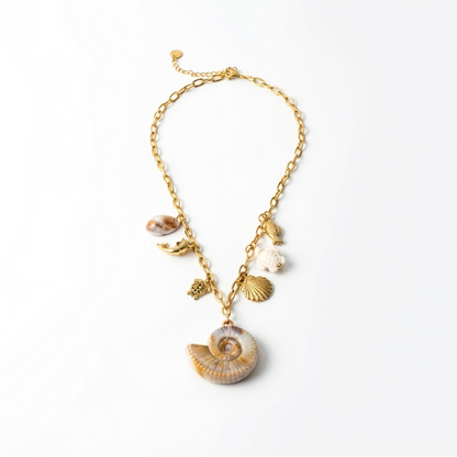 Golden Coastal Charm Necklace