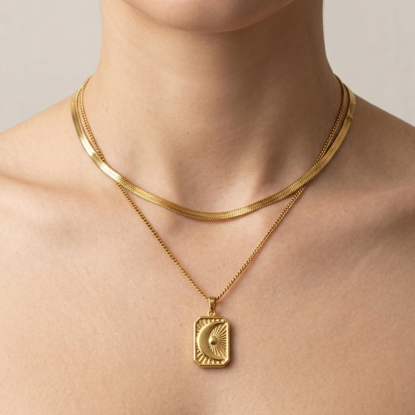Golden Aura Layered Necklace