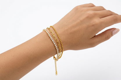 Triple Layer Gold Sparkle Bracelet