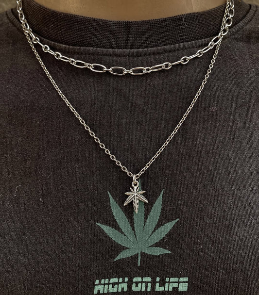 Leaf Double Chain PENDANT