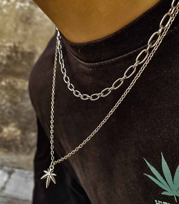 Leaf Double Chain PENDANT