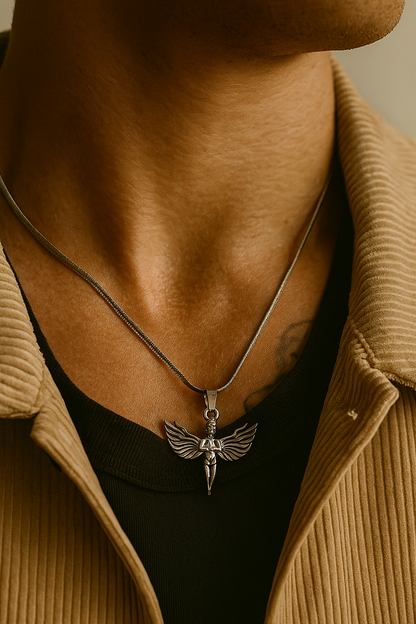 Angle Pendant with Chain