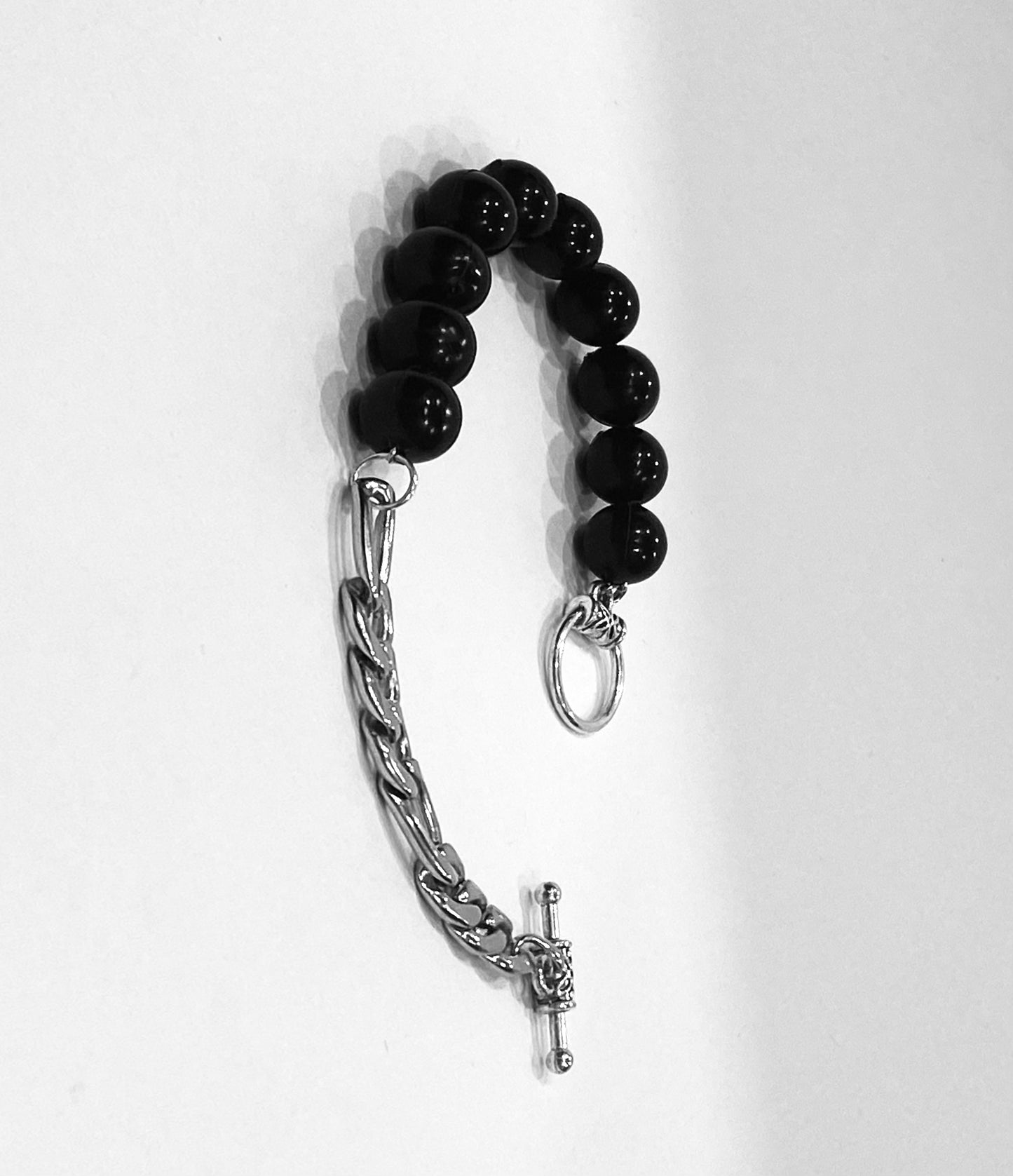 Half & Half Black beads Bracelet