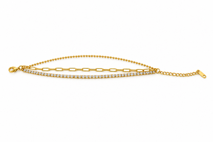 Triple Layer Gold Sparkle Bracelet